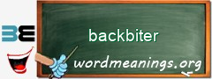 WordMeaning blackboard for backbiter